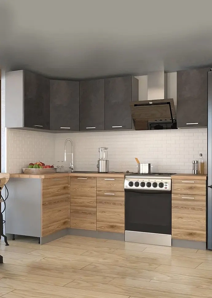 Кухонный гарнитур «Лофт 1200*1800 мм_угловая 2»