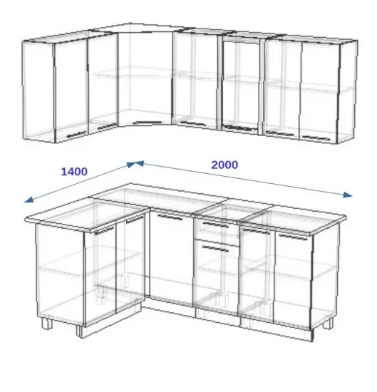Волна Фиолетовый металлик 1400х2000