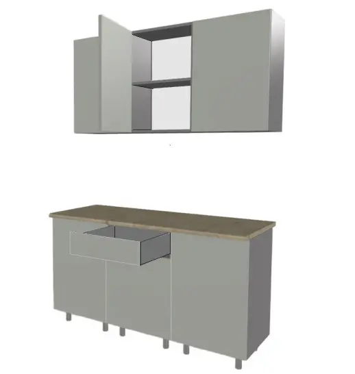 Кухонный гарнитур «Кухонный гарнитур «Аликанте - 14 (1600 мм)»»