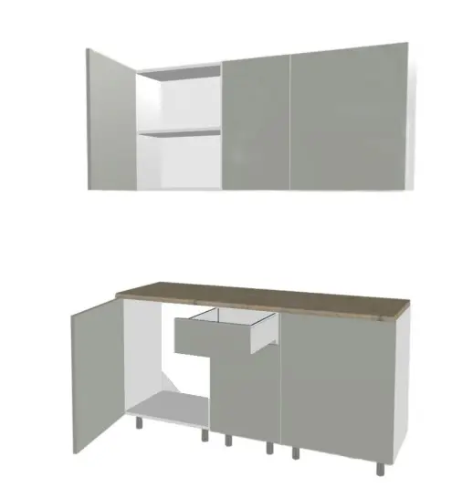 Кухонный гарнитур «Кухонный гарнитур «Аликанте - 13 (1600 мм)»»