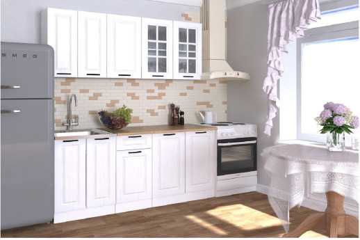 Кухонный гарнитур «Кухонный гарнитур «Белый Вегас - 14 (1800 мм)»»