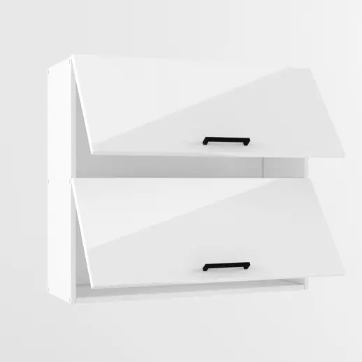 Шкаф верхний 800 2 софт Белый глянец