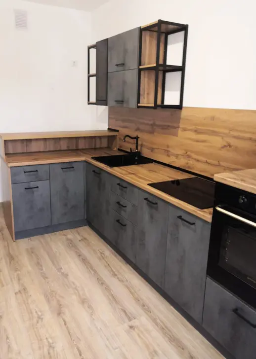 Кухонный гарнитур «Кухонный гарнитур «Бетон темный»»
