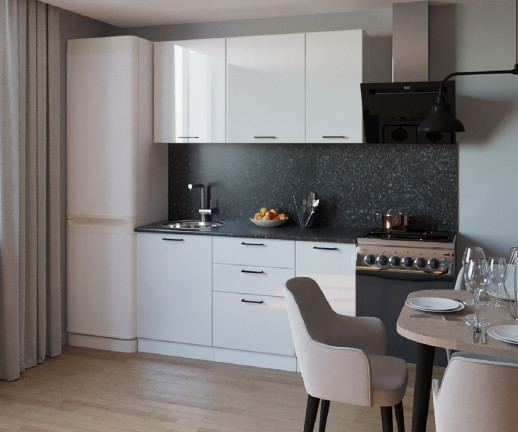 Кухонный гарнитур «Кухонный гарнитур «Белый глянец - 5 (1600 мм)»»