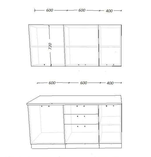 Кухонный гарнитур «Кухонный гарнитур «Белый глянец - 5 (1600 мм)»»