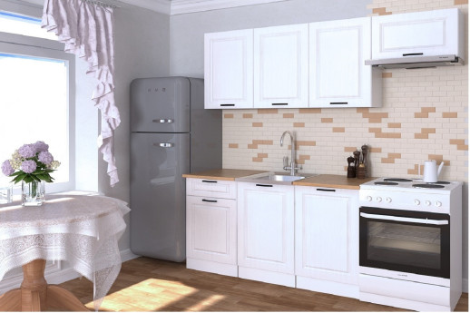 Кухонный гарнитур «Кухонный гарнитур «Белый Вегас - 13 (2100 мм)»»