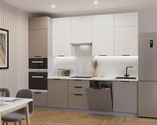 Кухонный гарнитур «Кухонный гарнитур «арт. 5 Обсидиан Тальк 3000»»