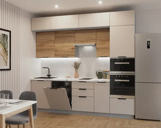 Кухонный гарнитур «Кухонный гарнитур «арт. 4 Пикрит Рустик натур 2800»»