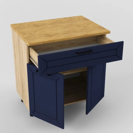 Шкаф нижний 800 1 ящик 2 двери Океания Кристалл