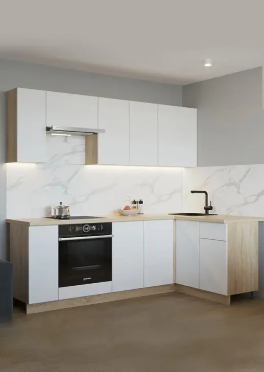 Кухонный гарнитур «Кухонный гарнитур «Акция Тальк 2300*1400 мм_ угловая 1»»