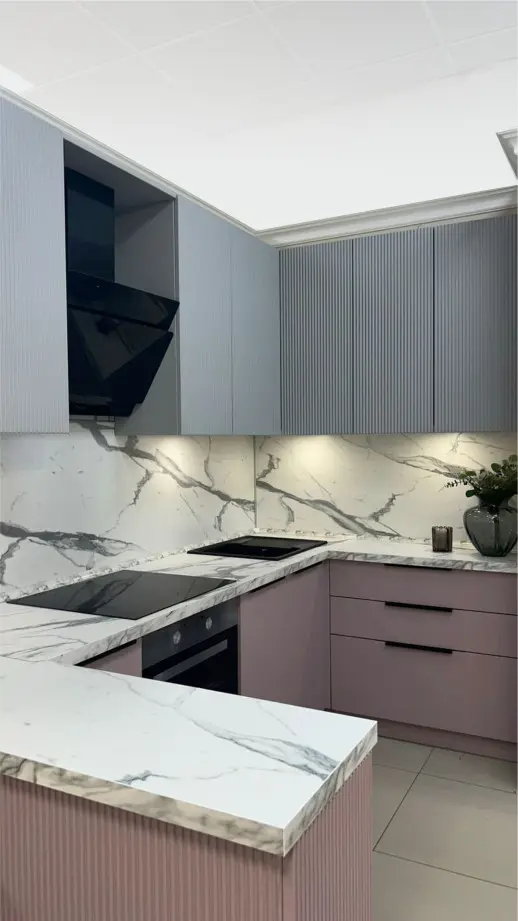 Кухонный гарнитур «Кухонный гарнитур «Вельвет 1450*2600*1450 мм»»