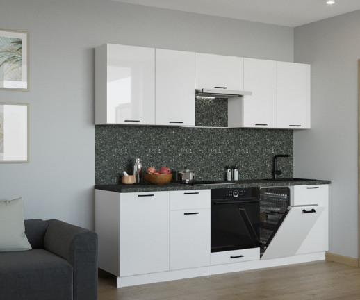 Кухонный гарнитур «Кухонный гарнитур «Белый глянец - 19 (2450 мм)»»