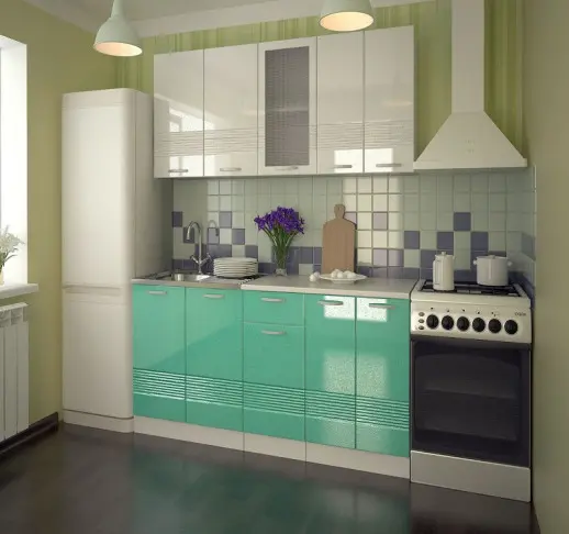 Волна Белый металлик Бирюза арт. 1 - 1800