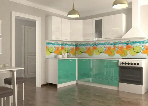 Волна Белый металлик Бирюза арт. 10 - 1400х2000