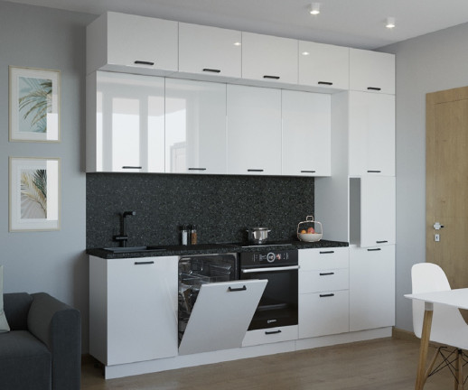 Кухонный гарнитур «Кухонный гарнитур «Белый глянец - 17 (3000 мм)»»