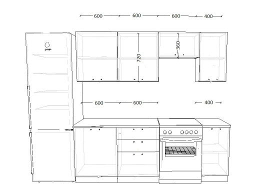 Кухонный гарнитур «Кухонный гарнитур «Белый глянец - 16 (2200 мм)»»