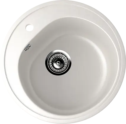 Кухонная мойка ULGRAN U-101 круглая с отверстием под смеситель