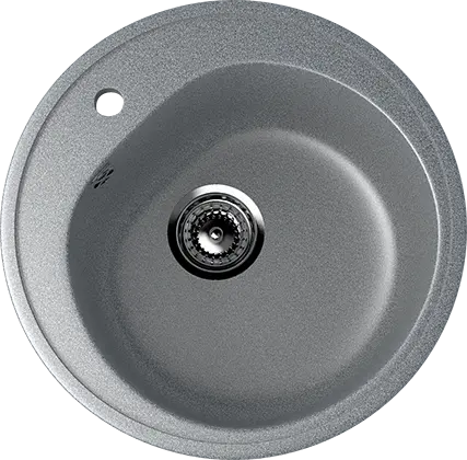 Кухонная мойка ULGRAN U-101 круглая с отверстием под смеситель