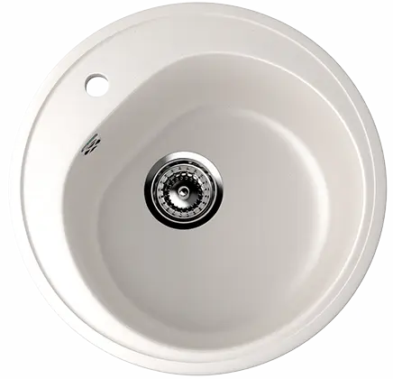 Кухонная мойка ULGRAN U-101 круглая с отверстием под смеситель
