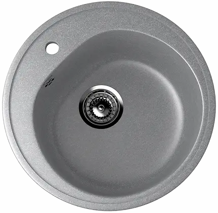 Кухонная мойка ULGRAN U-101 круглая с отверстием под смеситель
