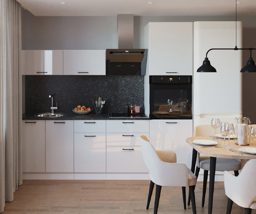 Кухонный гарнитур «Кухонный гарнитур «Белый глянец - 1 (2400 мм)»»