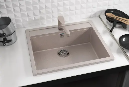 Кухонная мойка ULGRAN U-104 односекционная с отверстием под смеситель