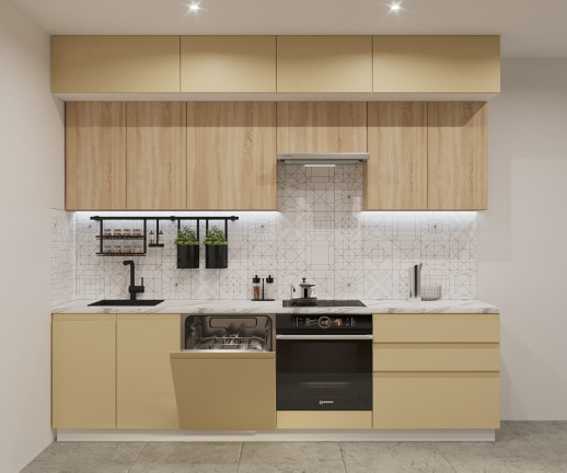 Кухонный гарнитур «Кухонный гарнитур «Стамбул Дуб сонома Лайн - 48 (2800 мм)»»