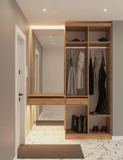 Набор мебели для прихожей Монте белый Дуб сонома