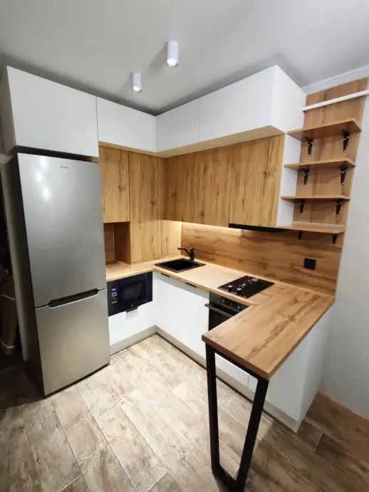 Кухонный гарнитур «Кухонный гарнитур «Белый софт антресоли»»