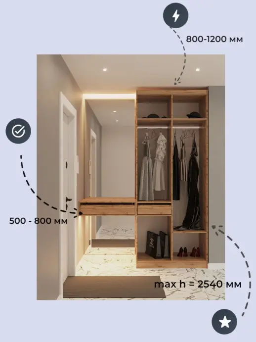 Набор мебели для прихожей Софт Капучино Дуб сонома