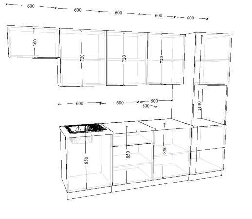 Кухонный гарнитур «Кухонный гарнитур «ЛОФТ - 7 (3000 мм)»»
