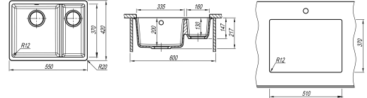 Кухонная мойка ВЕГА 335/160