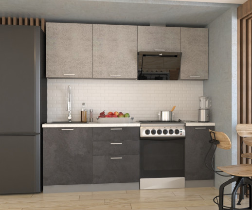 Кухонный гарнитур «Кухонный гарнитур «ЛОФТ - 6 (2200 мм)»»