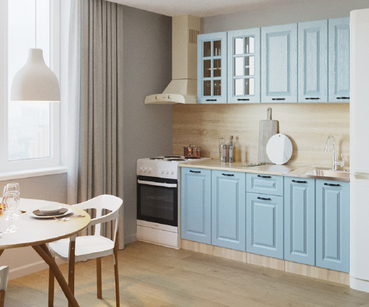 Кухонный гарнитур «Кухонный гарнитур «Роялвуд Голубой Вегас - 8 (1800 мм)»»