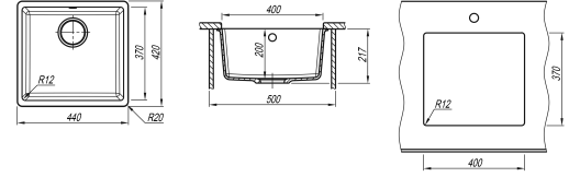 Кухонная мойка ВЕГА 400