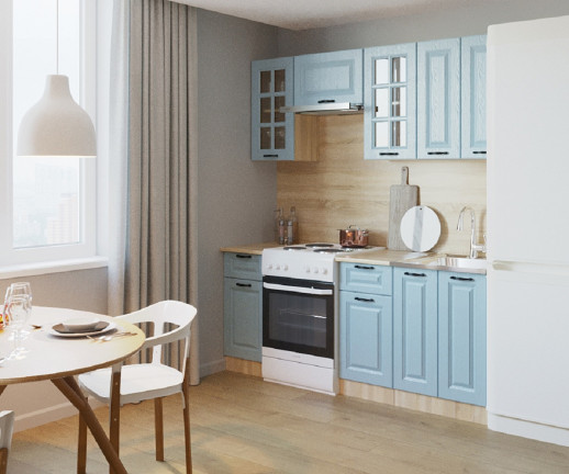 Кухонный гарнитур «Кухонный гарнитур «Роялвуд Голубой Вегас - 7 (2000 мм)»»