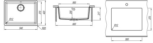 Кухонная мойка ВЕГА 500