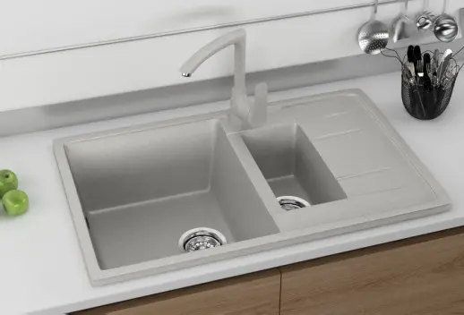 Кухонная мойка ULGRAN U-205 двухсекционная реверсивная