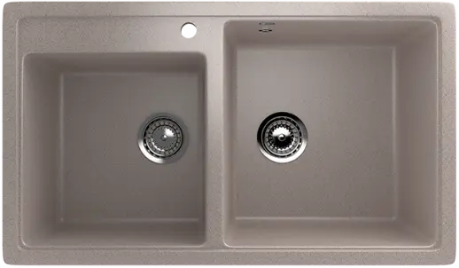 Кухонная мойка ULGRAN U-200 двухсекционная с отверстием под смеситель