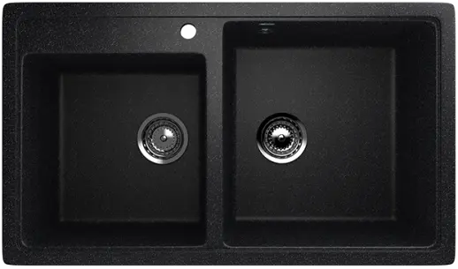 Кухонная мойка ULGRAN U-200 двухсекционная с отверстием под смеситель