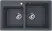 Кухонная мойка ULGRAN U-200 двухсекционная с отверстием под смеситель