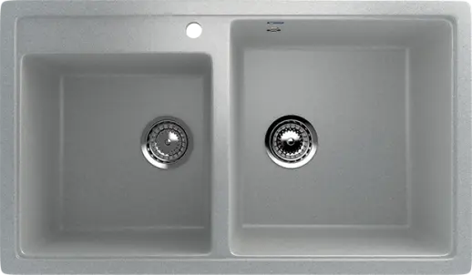 Кухонная мойка ULGRAN U-200 двухсекционная с отверстием под смеситель