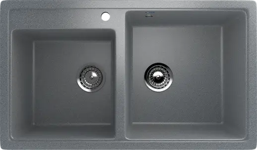 Кухонная мойка ULGRAN U-200 двухсекционная с отверстием под смеситель
