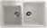 Кухонная мойка ULGRAN U-200 двухсекционная с отверстием под смеситель
