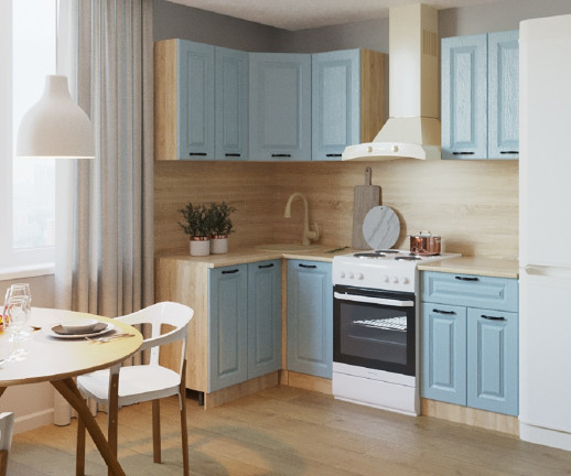 Кухонный гарнитур «Кухонный гарнитур «Роялвуд Голубой Вегас - 4 (1200х1600 мм)»»