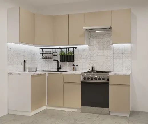 Кухонный гарнитур «Кухонный гарнитур «Пикрит Лайн - 31 (1200х2400 мм)»»