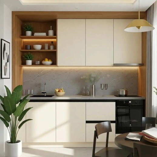 Кухонный гарнитур «Кухонный гарнитур «Бат Дуб Вотан профиль Gola 2550»»