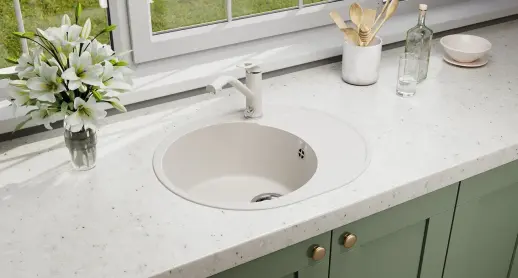 Кухонная мойка ULGRAN Quartz Nora 585 круглая