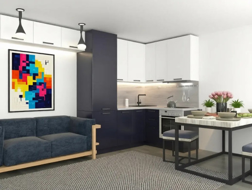 Кухонный гарнитур «Кухонный гарнитур «Океания Фон Айсберг 2050х1550»»