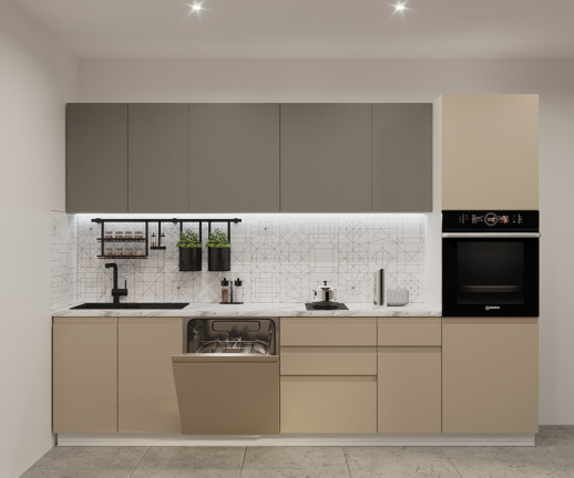 Кухонный гарнитур «Кухонный гарнитур «Обсидиан Пикрит Лайн - 13 (3000 мм)»»